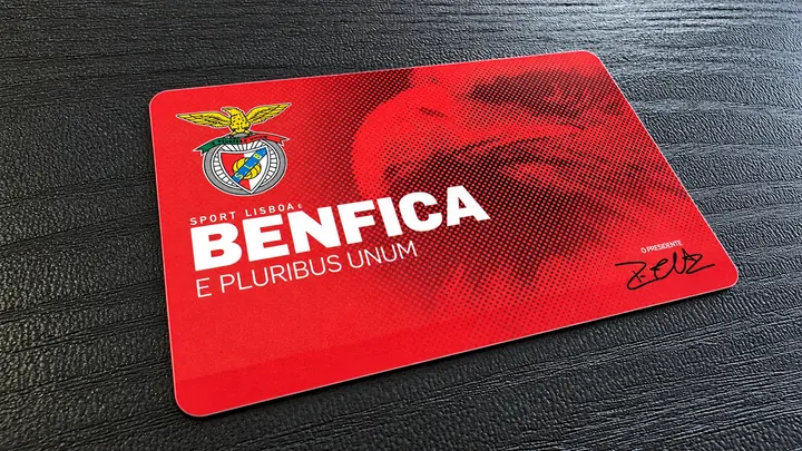 Cartão de sócio do SL Benfica produzido pela ActiveCard