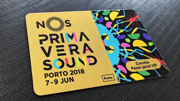 Passe VIP NOS Primavera Sound produzido pela ActiveCard
